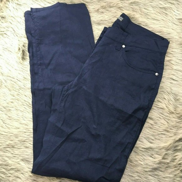 Eileen Fisher Pants - ☀️Eileen Fisher Womens Blue Straight Leg Pants 8